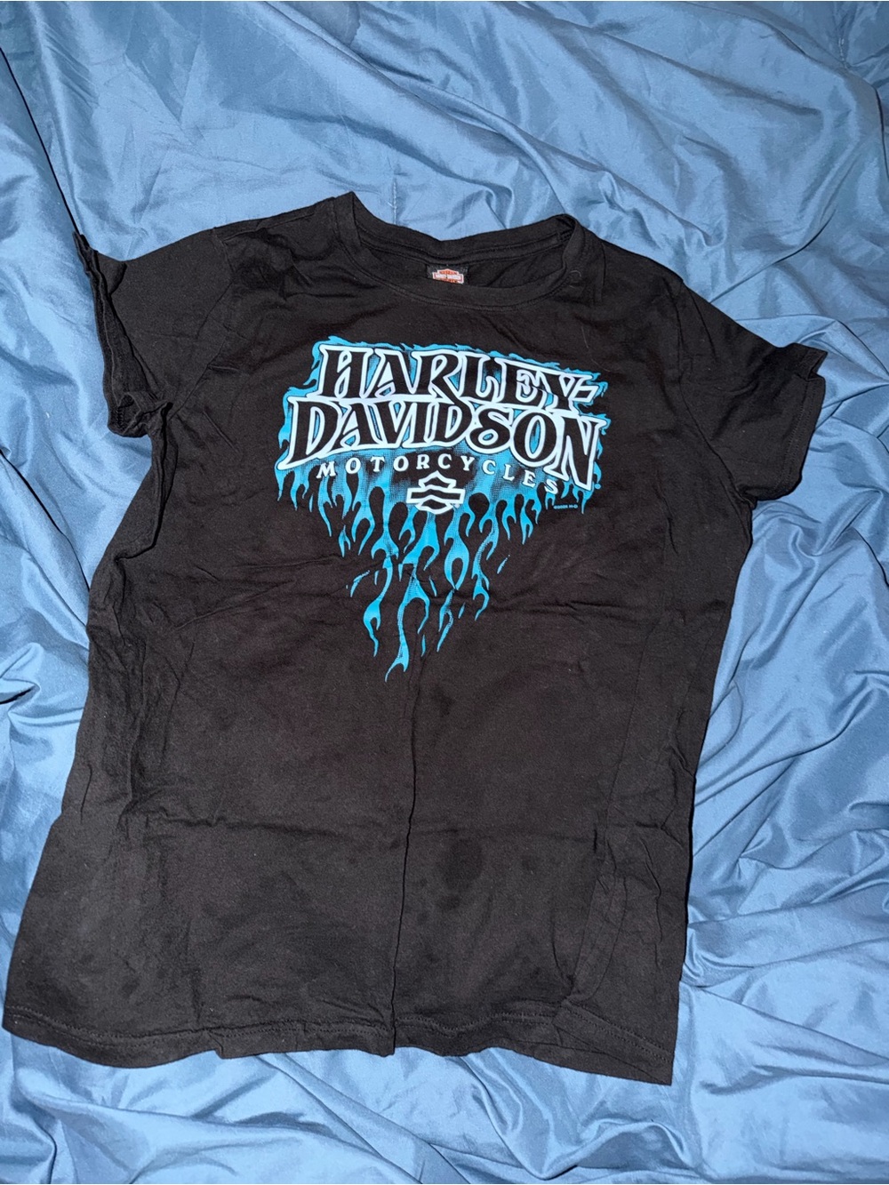 Harley-Davidson Tecumseh MI Double Sided Flame Graphic T-Shirt